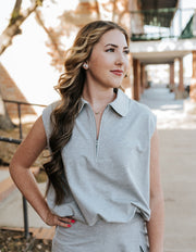 Heather Grey Bubble Hem Top and Skort Set WL25 - 11857 - Southern Soule Designs