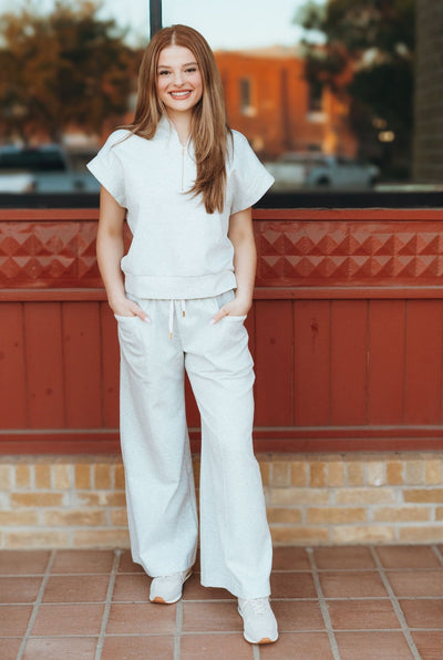 Heather Grey Scuba Oversized Sweatpants IP5462 - Southern Soule Designs