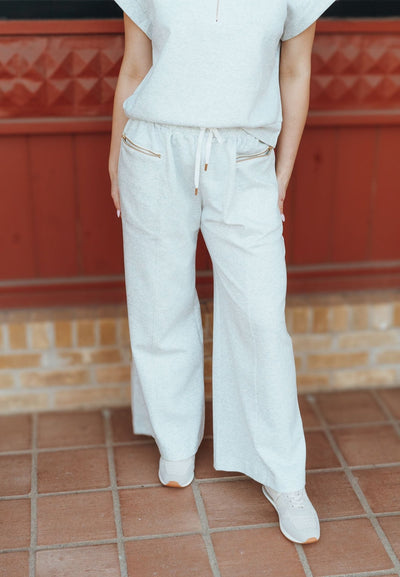 Heather Grey Scuba Oversized Sweatpants IP5462 - Southern Soule Designs