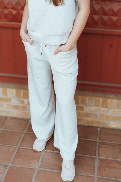 Heather Grey Scuba Oversized Sweatpants IP5462 - Southern Soule Designs