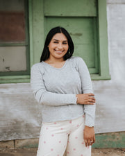 Heather Grey Vanya Long Sleeve Tee - Southern Soule Designs