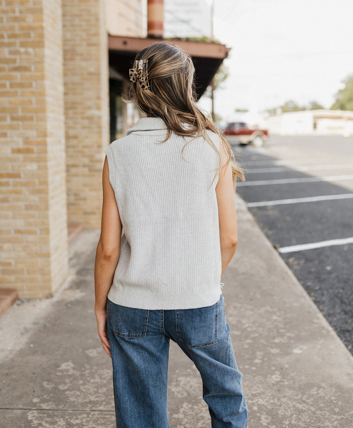 Heather Grey Zip Up Zyma Vest - Southern Soule Designs