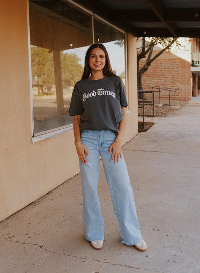 High Rise Palazzo Wide Leg Light Denim Jean DP689 - Southern Soule Designs