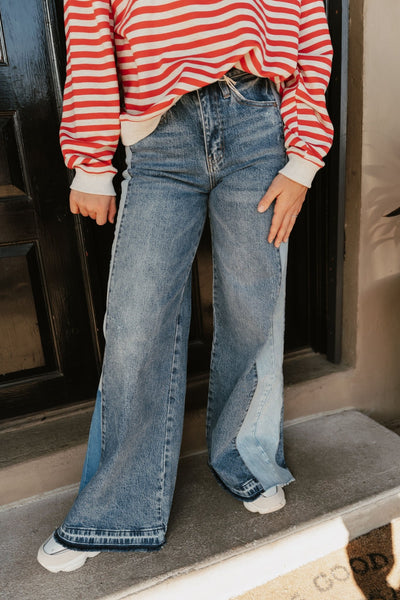 High Rise Wide Leg Jeans KC5521M - Southern Soule Designs