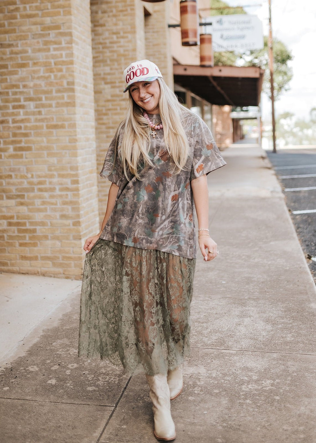 Hip Off Duty Camo Sheer Lace Maxi Dress - Southern Soule Designs