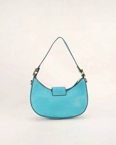 Hobo Medium Purse - Turquoise Floral Leather - Southern Soule Designs