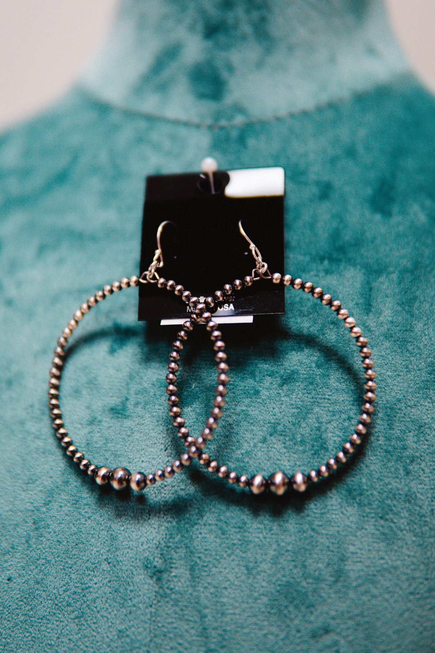 Graduated Pearl Hoop Earrings