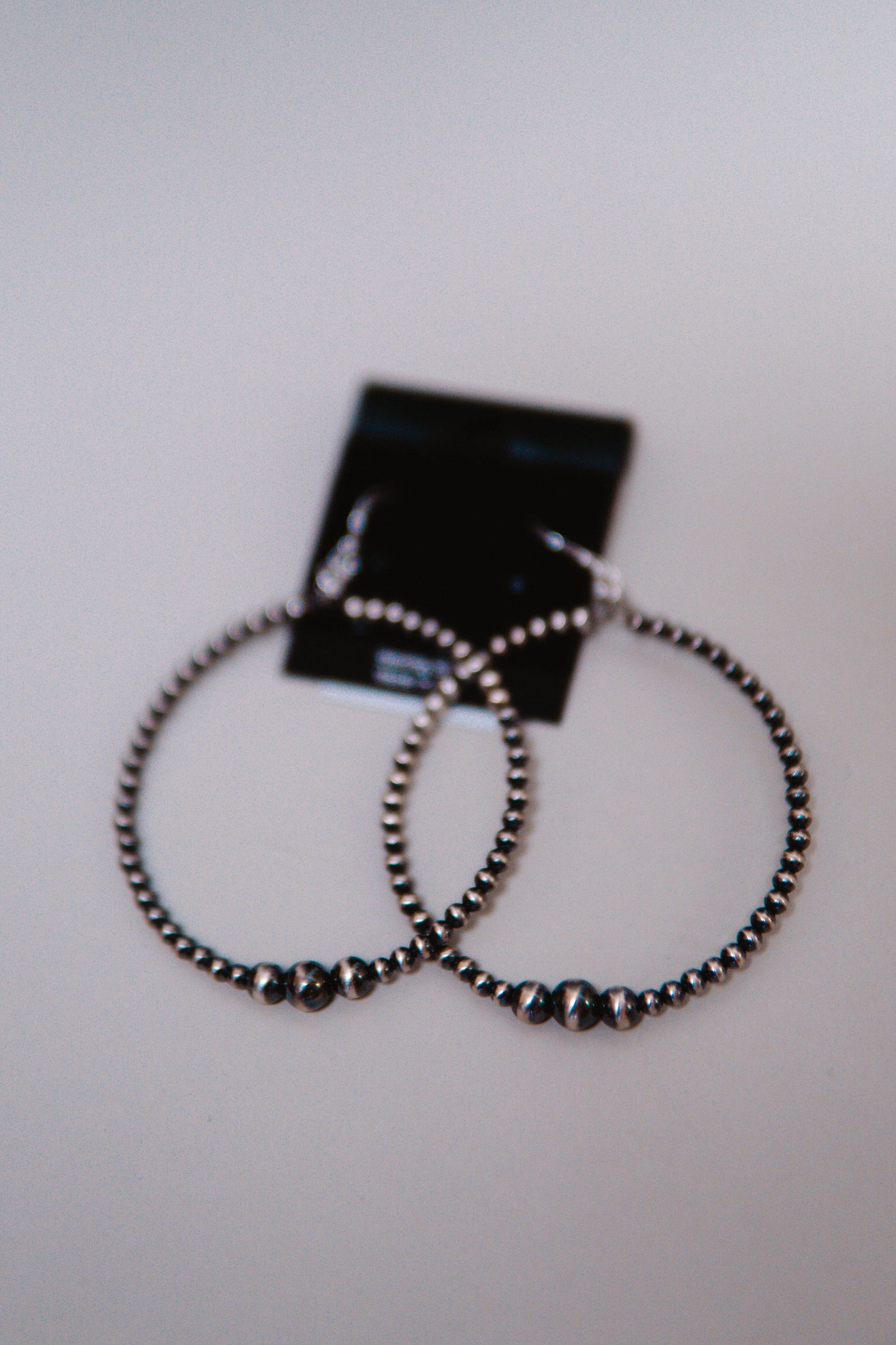 Graduated Pearl Hoop Earrings