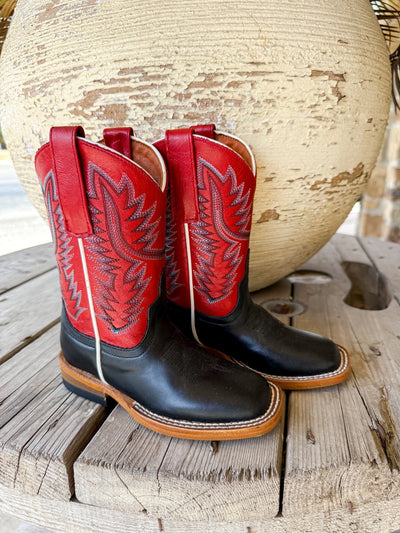 Horse Power Kids Black Full Grain/Red Vitro HPK8080 - Southern Soule Designs