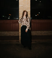 Hunter Green Frilled Tiered Mesh A - Line Midi Skirt MS20202 - Southern Soule Designs