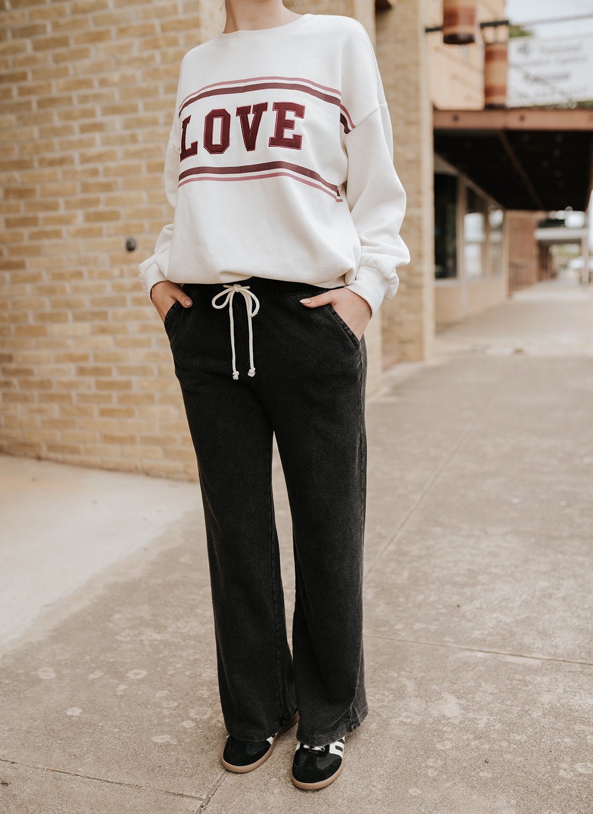 Hunter Knit Denim Pant Vintage Black ZP253843 - Southern Soule Designs