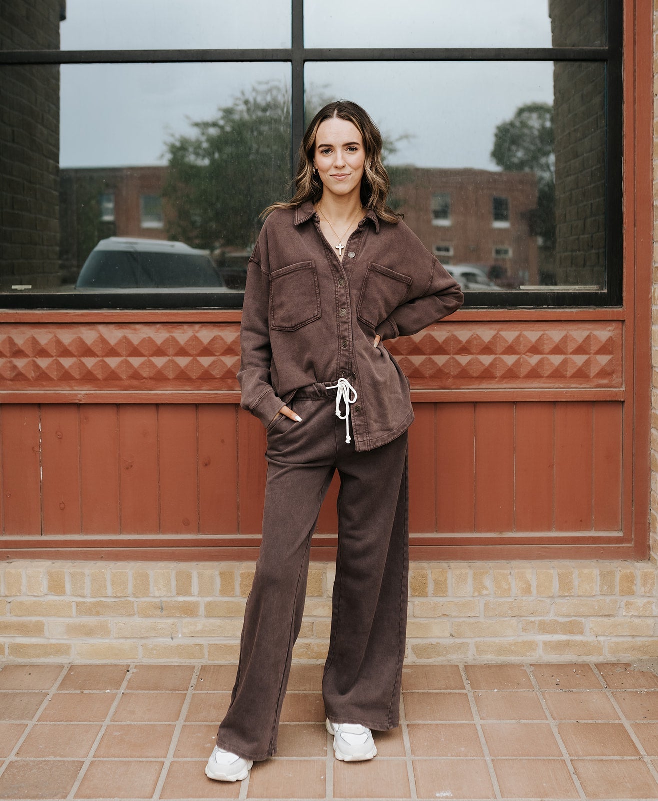 Hunter Knit Pant Chocolate Cherry ZP253872 - Southern Soule Designs