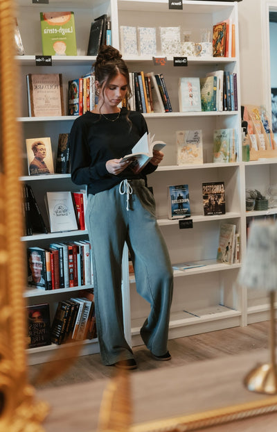 Hunter Knit Pants Hunter Green ZP253872 - Southern Soule Designs