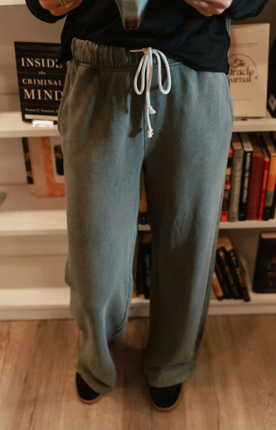 Hunter Knit Pants Hunter Green ZP253872 - Southern Soule Designs