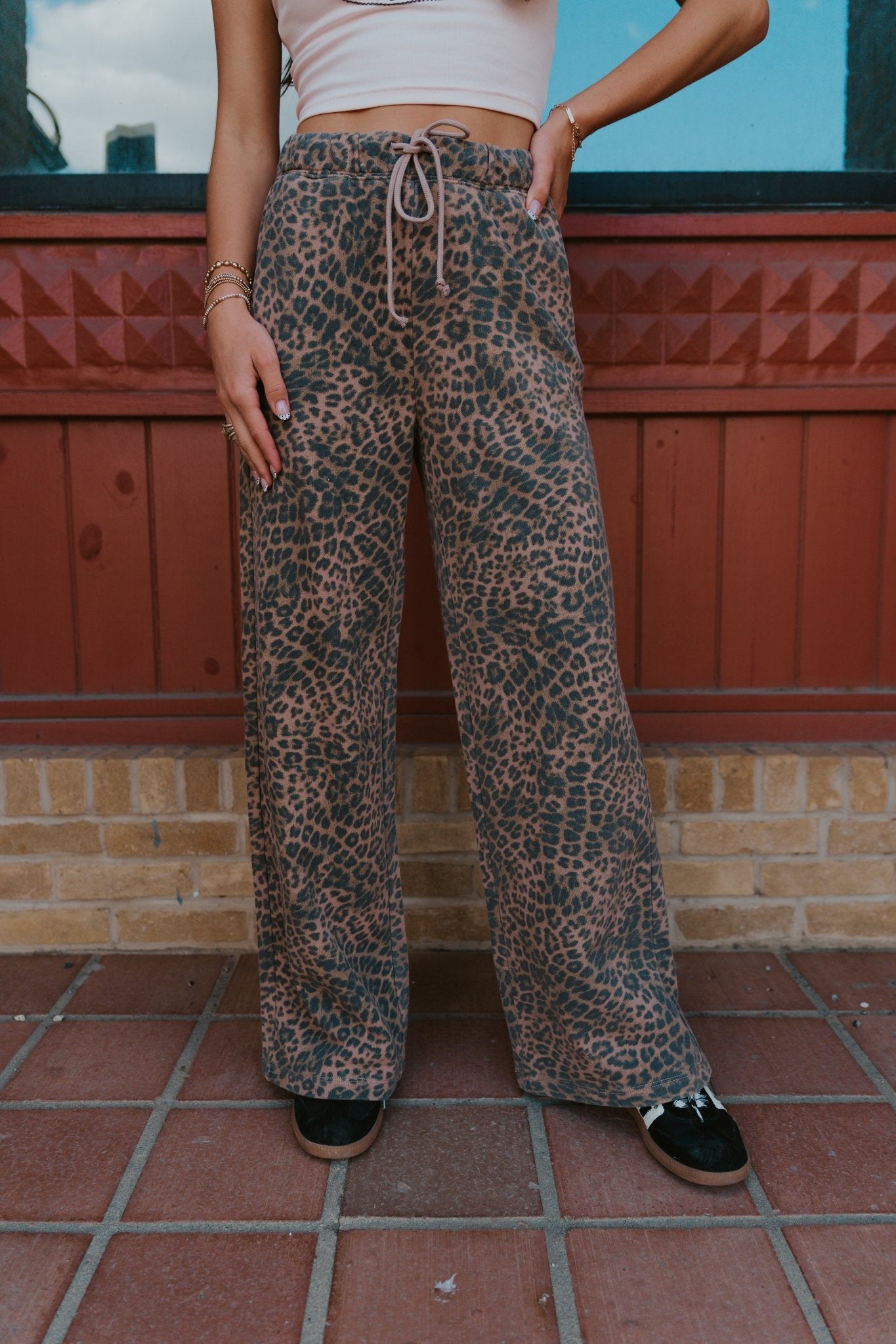 Hunter Leopard Kint Pant Desert Tan ZP253355 - Southern Soule Designs