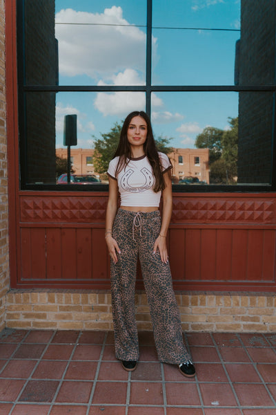 Hunter Leopard Kint Pant Desert Tan ZP253355 - Southern Soule Designs