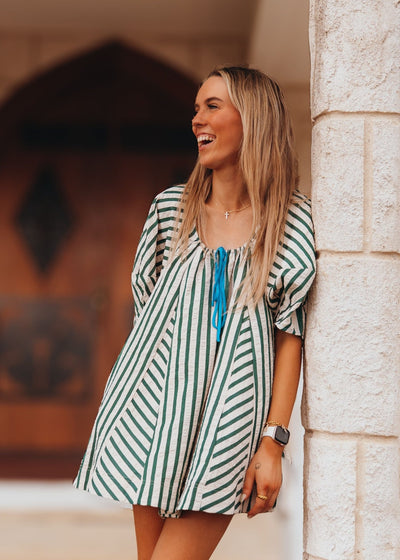 Hunter Striped Oversized Romper IR2141 - Southern Soule Designs