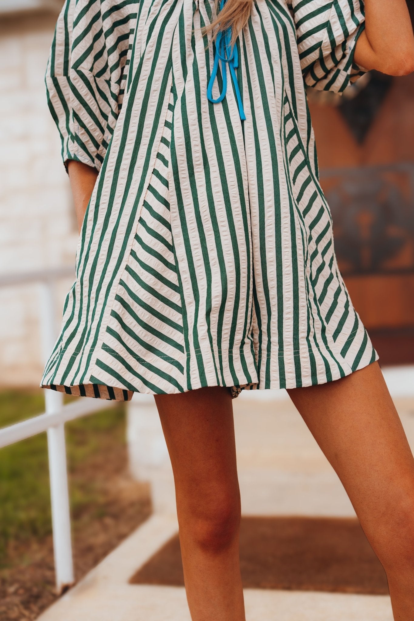 Hunter Striped Oversized Romper IR2141 - Southern Soule Designs
