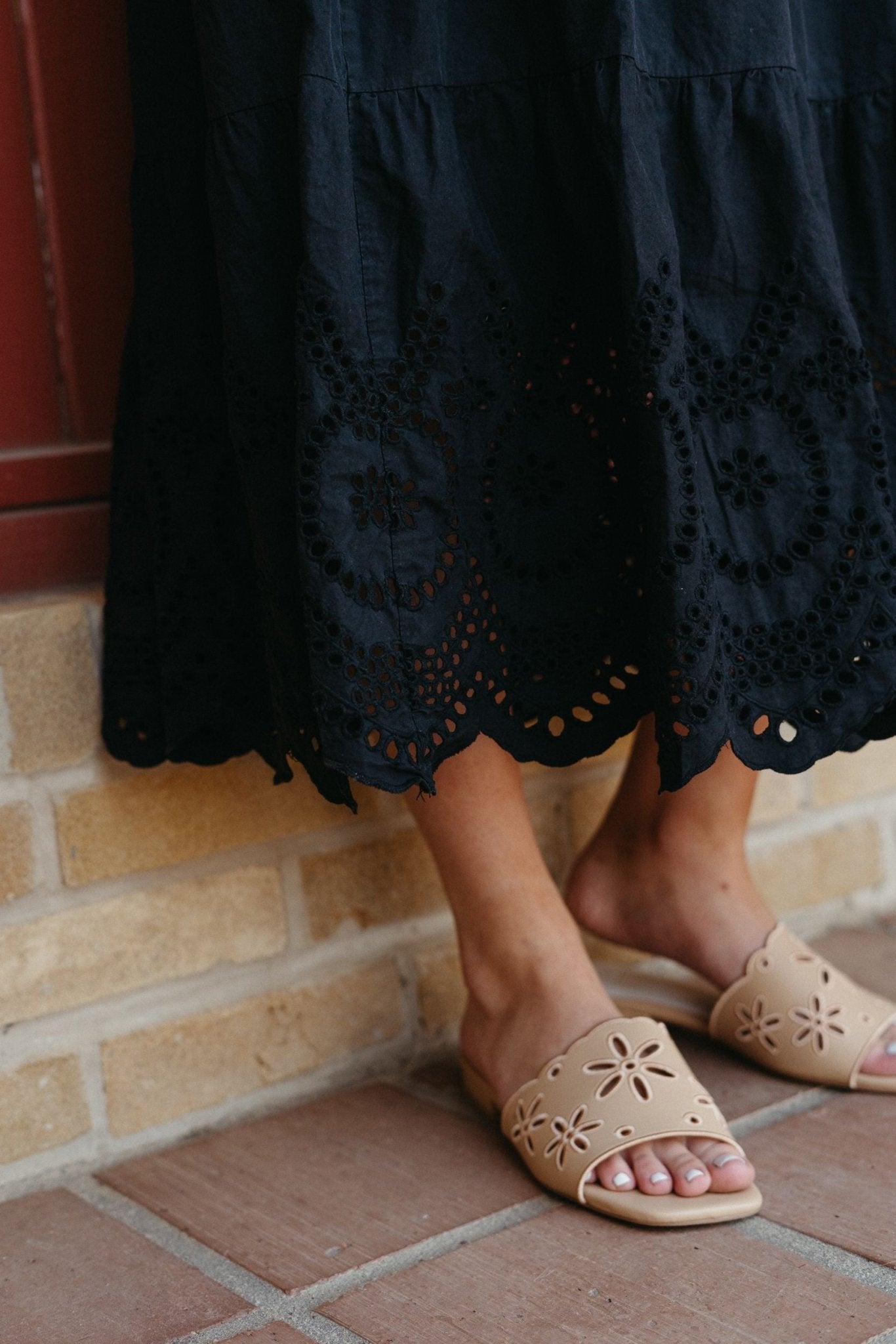 ILD3931 Blk Maxi Cotton Dress - Southern Soule Designs