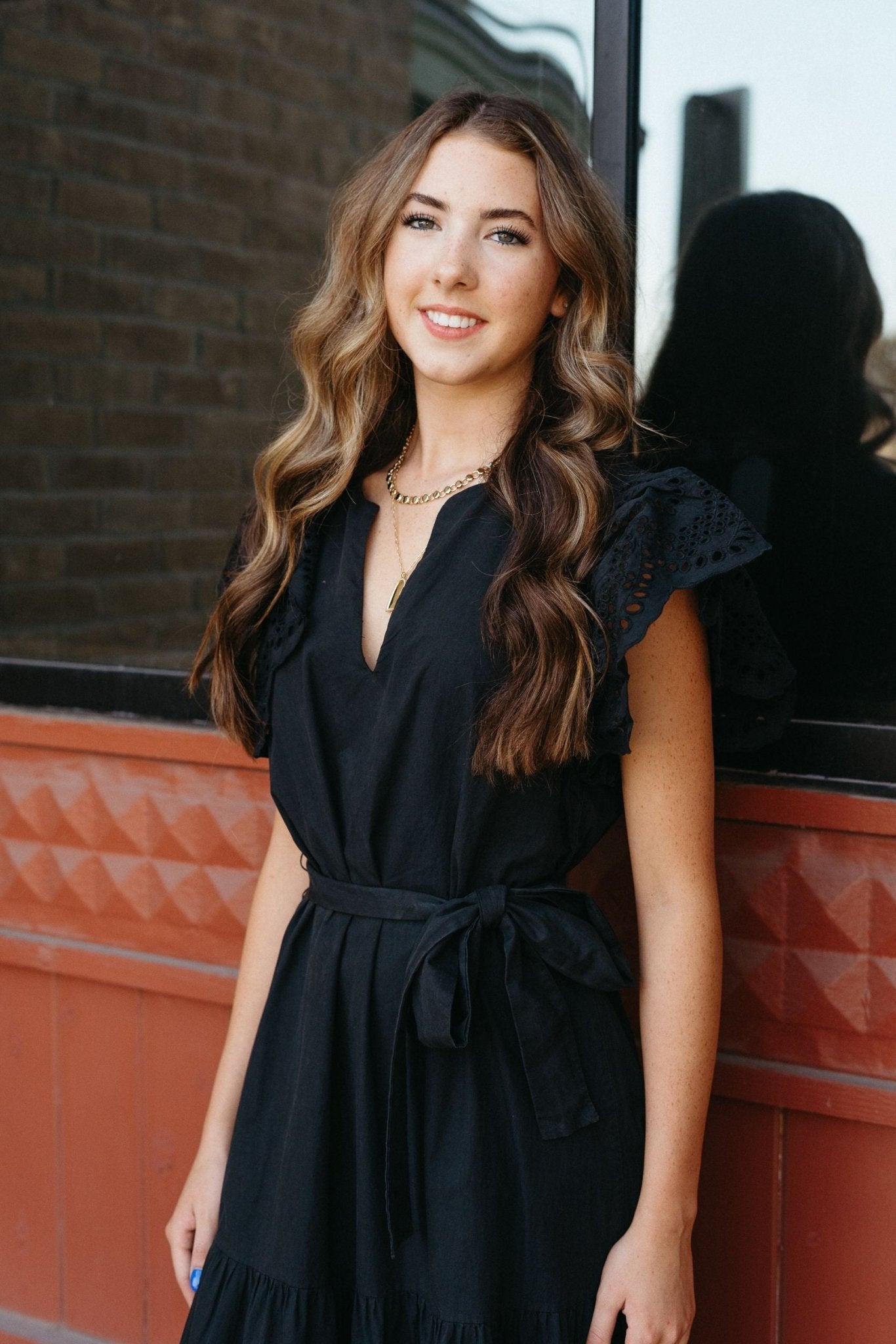 ILD3931 Blk Maxi Cotton Dress - Southern Soule Designs