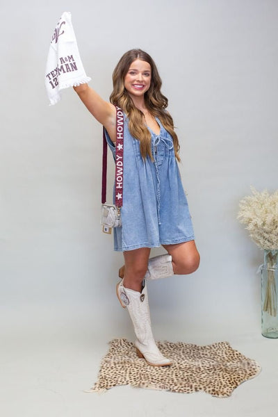 ILR3809 Denim Slvless Romper - Southern Soule Designs