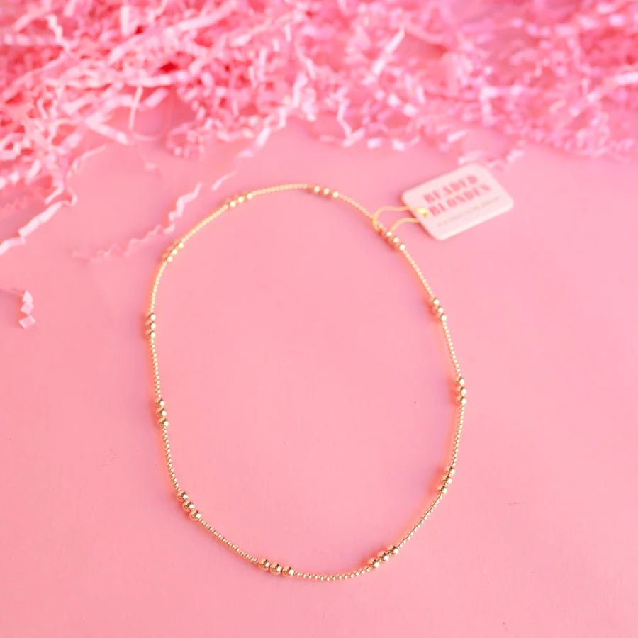 ILY Gold Beaded Necklace - Southern Soule Designs