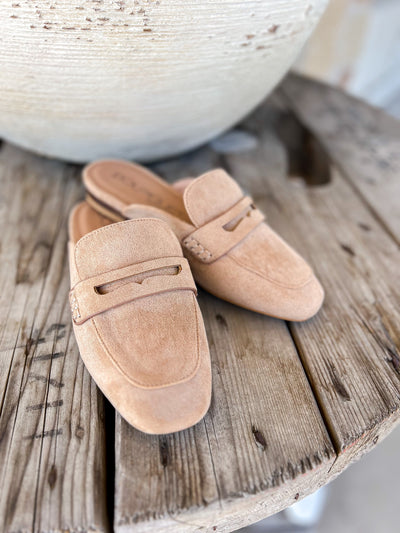Its Fall Yall Camel Suede Mule