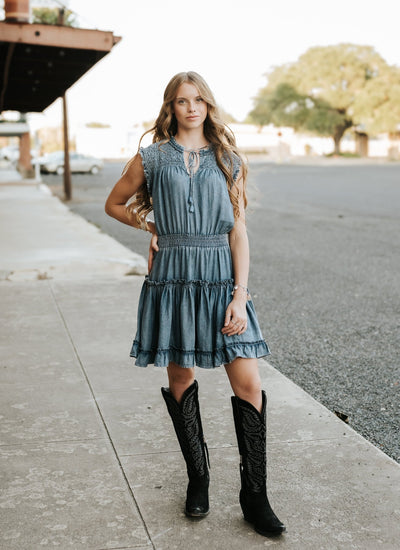 Independence Blue Melodie Dress - Southern Soule Designs