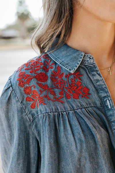 Independence Blue Nasrin Top - Southern Soule Designs