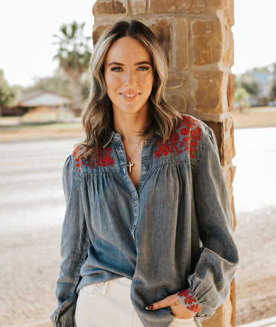 Independence Blue Nasrin Top - Southern Soule Designs