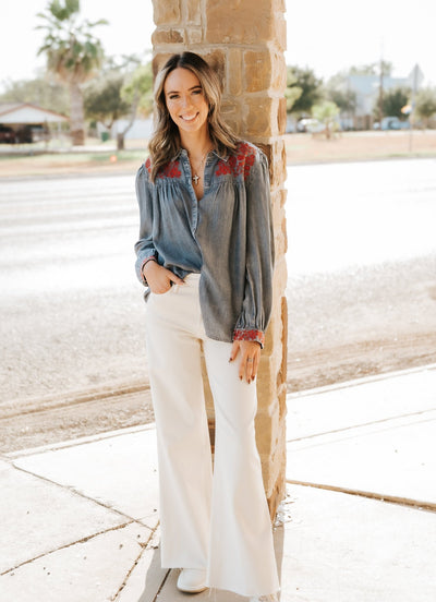 Independence Blue Nasrin Top - Southern Soule Designs