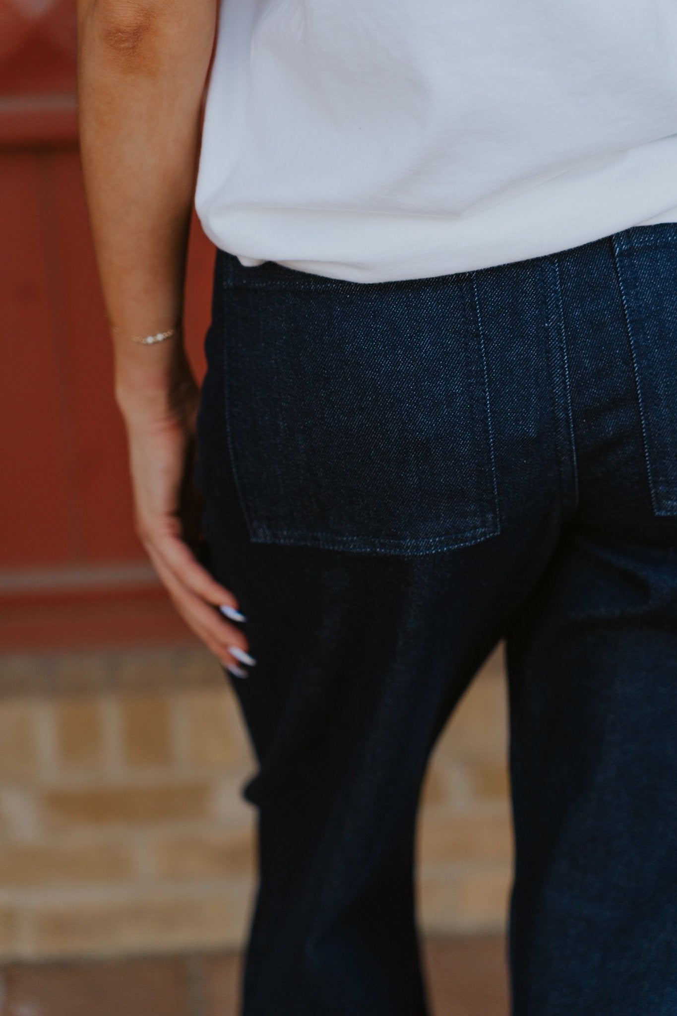 Indigo Denim Straight Wide Leg Pants - Southern Soule Designs