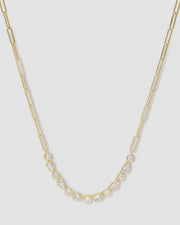 Isla Samantha Tennis Necklace Gold - Southern Soule Designs