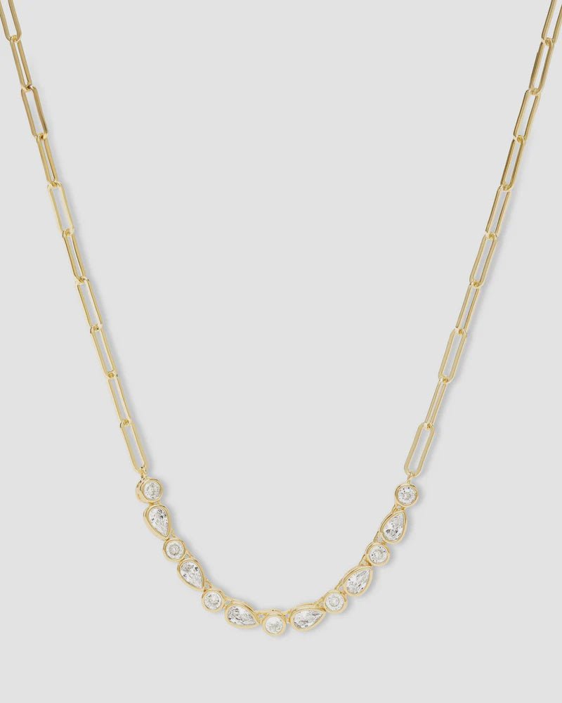 Isla Samantha Tennis Necklace Gold - Southern Soule Designs