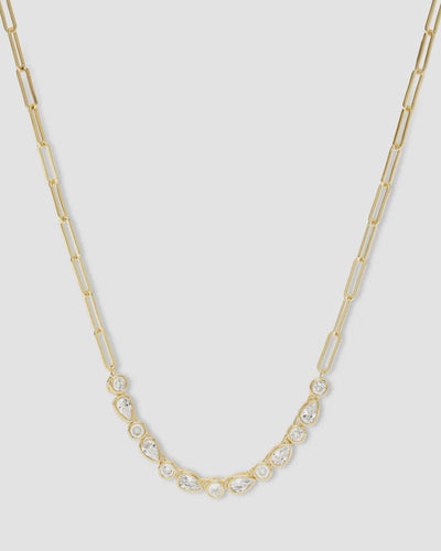 Isla Samantha Tennis Necklace Gold - Southern Soule Designs