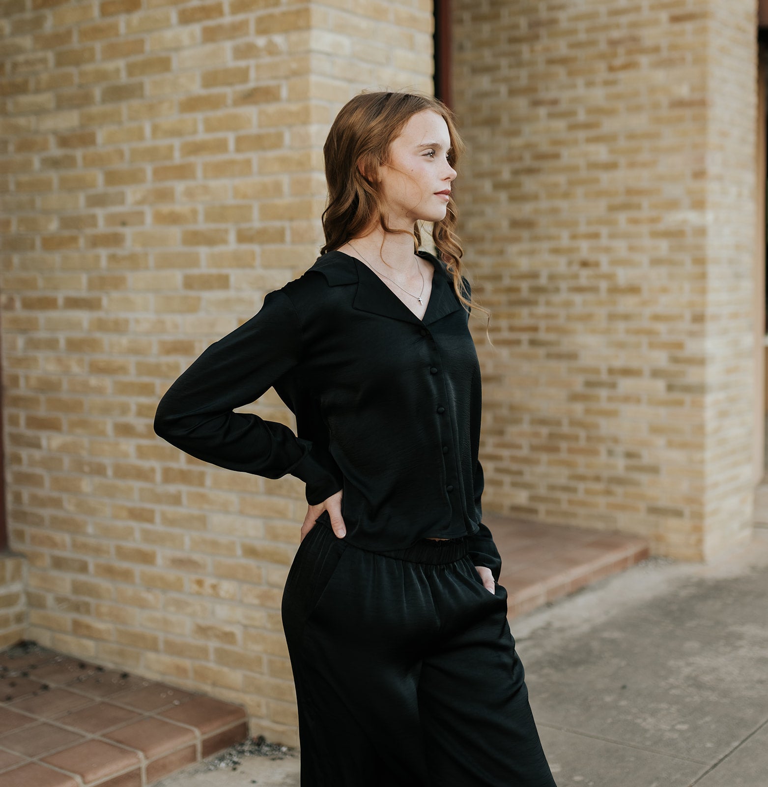 Isolde Satin Pant Black ZP254622 - Southern Soule Designs