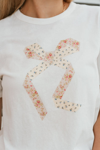 Ivory Bow Graphic Tee TBT13809 - Southern Soule Designs