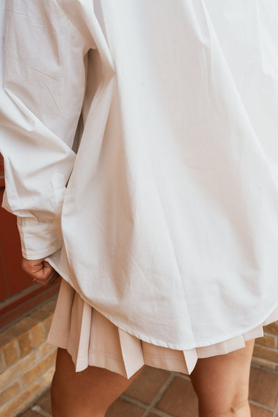 Ivory Button Down Poplin Shirt TBT13918 - Southern Soule Designs