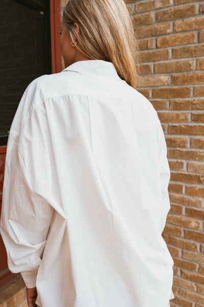 Ivory Button Down Poplin Shirt TBT13918 - Southern Soule Designs