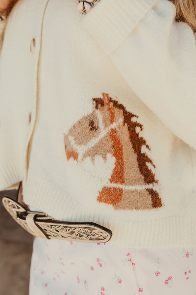 Ivory Equestrian Dream Cardigan 266 - 1786 - Southern Soule Designs