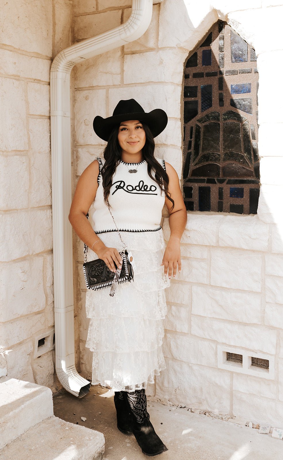 Ivory Rodeo Sleeveless Sweater TH4215 - Southern Soule Designs