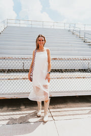 Ivory Sheer Maxi Dress TBD14036 - Southern Soule Designs