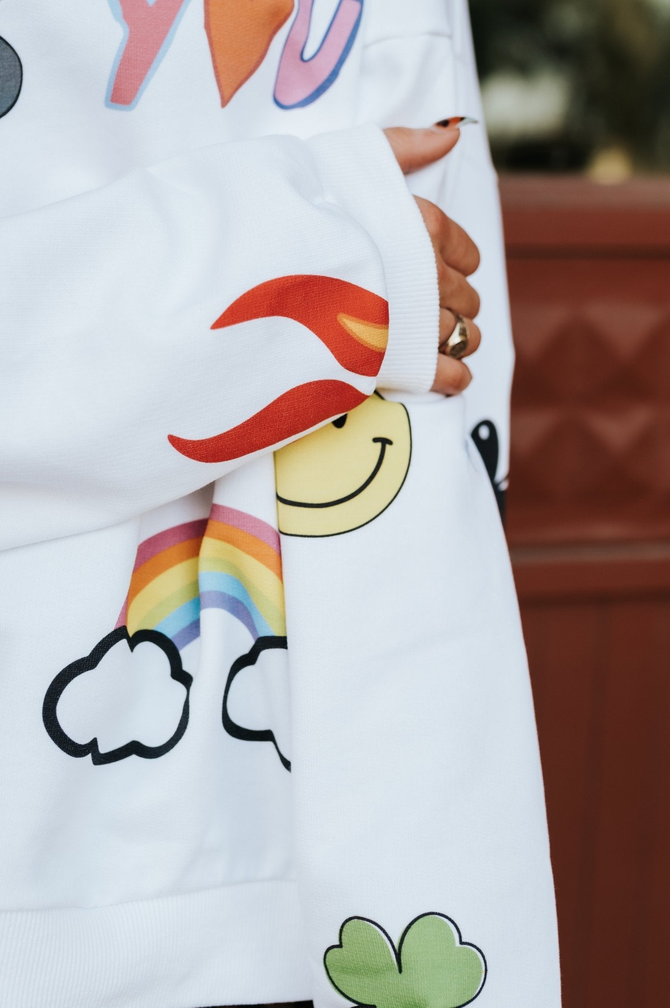 Ivory Somebody Loves You Graphic Sweatshirt - Southern Soule Designs