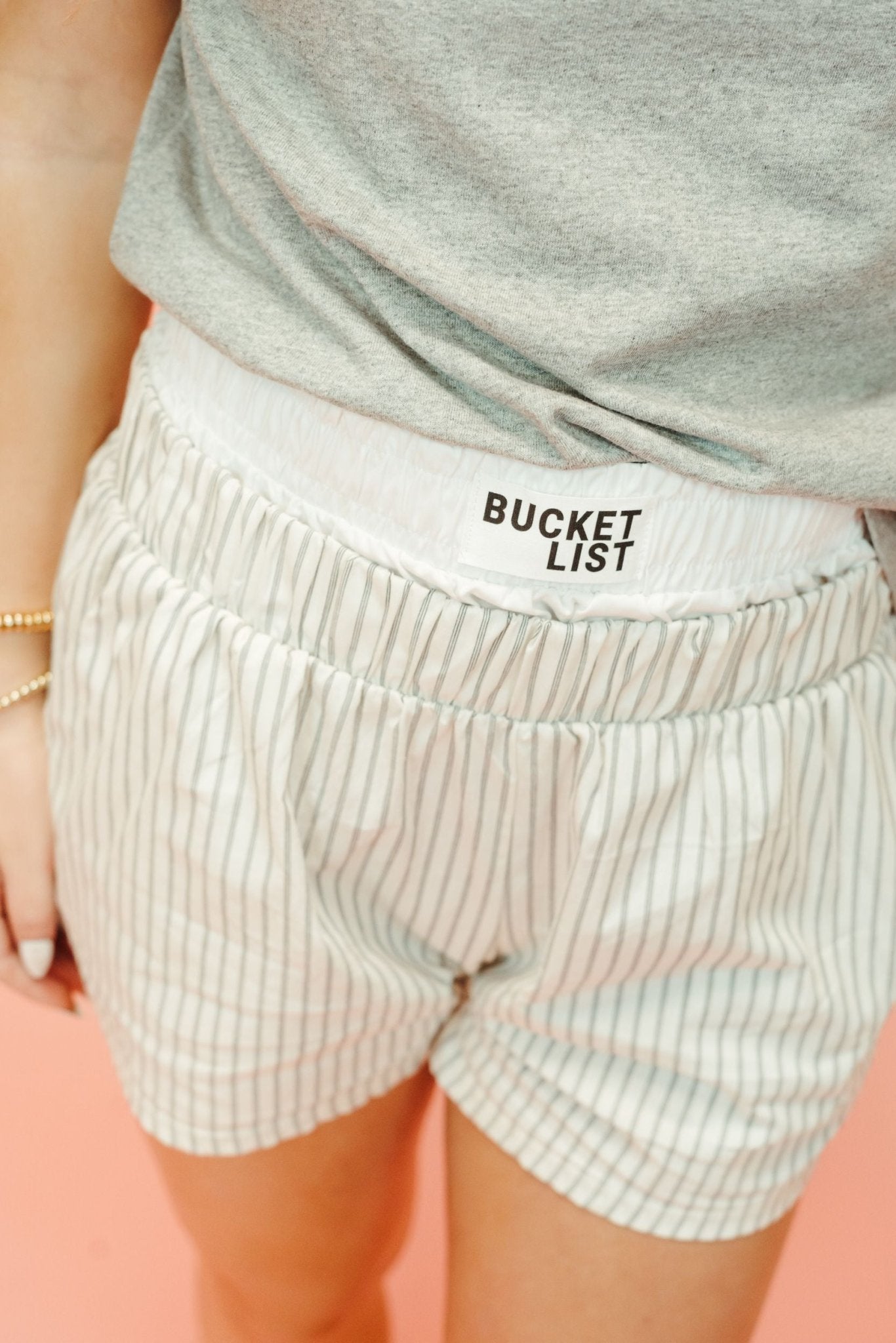 Ivory Stripe Exposed Boxer Shorts P5492 - 1A - Southern Soule Designs