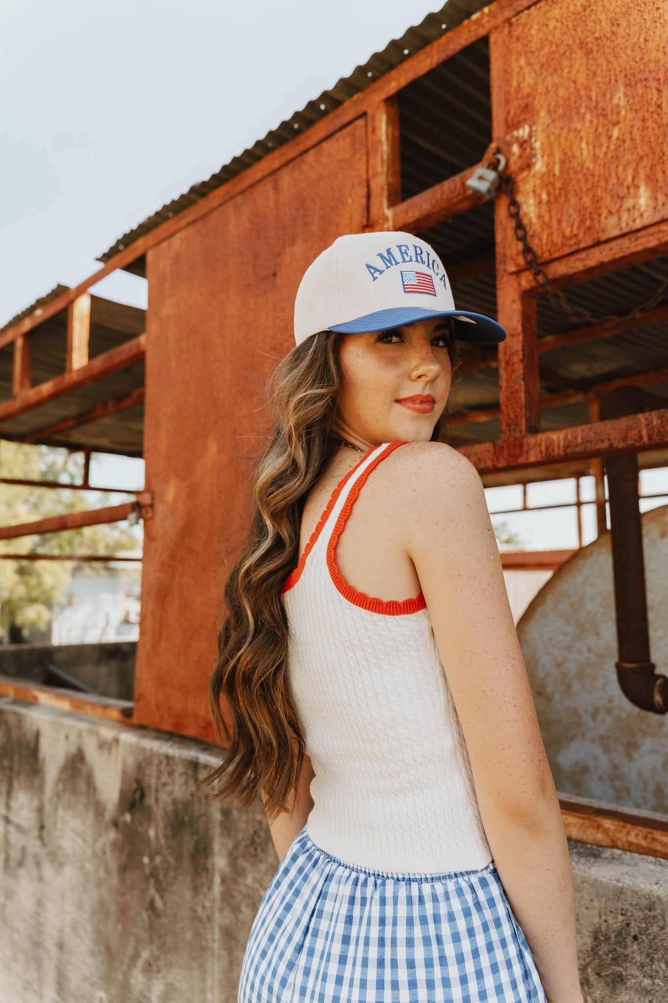 Ivory/Red Bow Tank Top BMW7656 - Southern Soule Designs