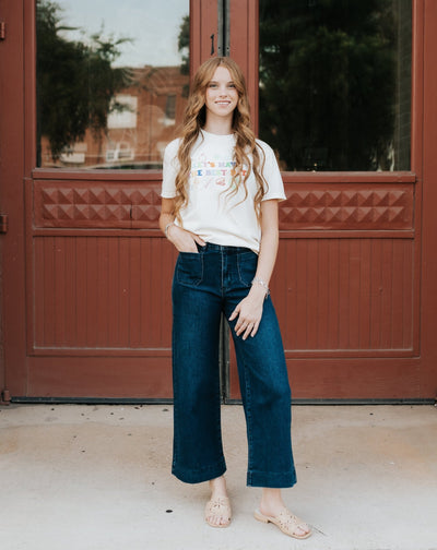 Jake Wide Leg Pant Blue 82190016BL - Southern Soule Designs