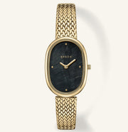 Jane Tethered Gold/Blk Mesh Watch 23MM 1741r - Southern Soule Designs