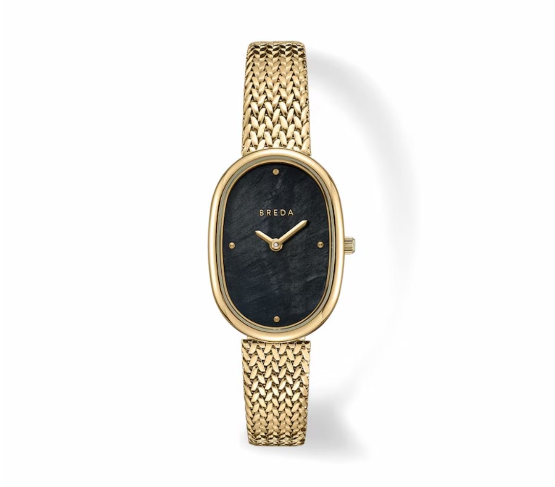 Jane Tethered Gold/Blk Mesh Watch 23MM 1741r - Southern Soule Designs