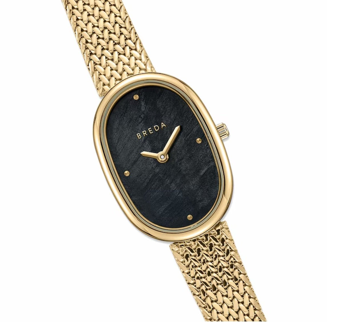 Jane Tethered Gold/Blk Mesh Watch 23MM 1741r - Southern Soule Designs