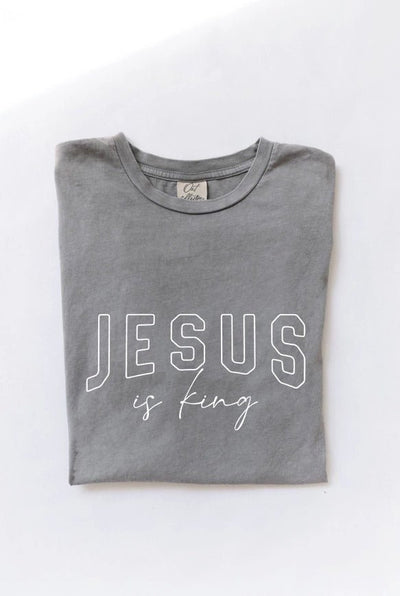 Jesus is King Tee - Storm - Southern Soule Designs